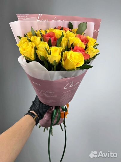 Цветы розы букет
