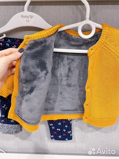 Костюм утепленный для девочки кофта и штаны