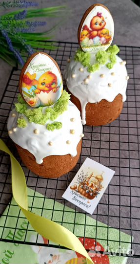 Кулич бездрожжевой творожный