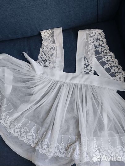 Белый школьный фартук