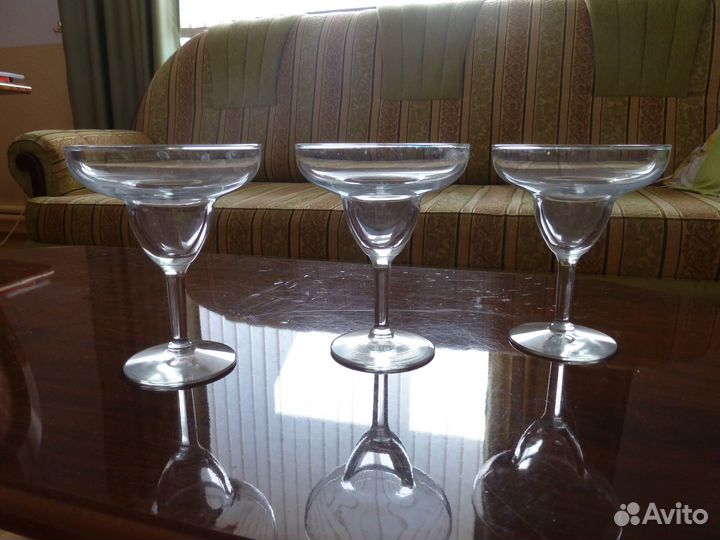 Фужеры, хрусталь, Богемия-3 шт