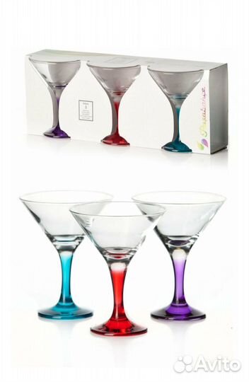 Набор бокалов для мартини 3 шт
