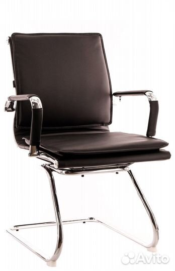 Кресло посетителя Everprof Nerey CF Экокожа Черный