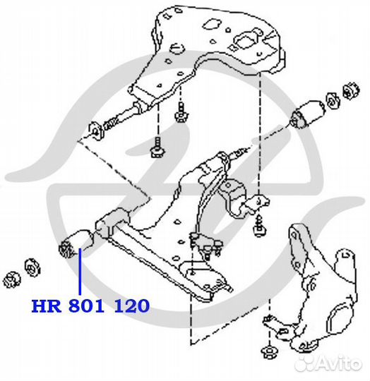 Сайл-блок нижн.рычага перед.подвески, передний