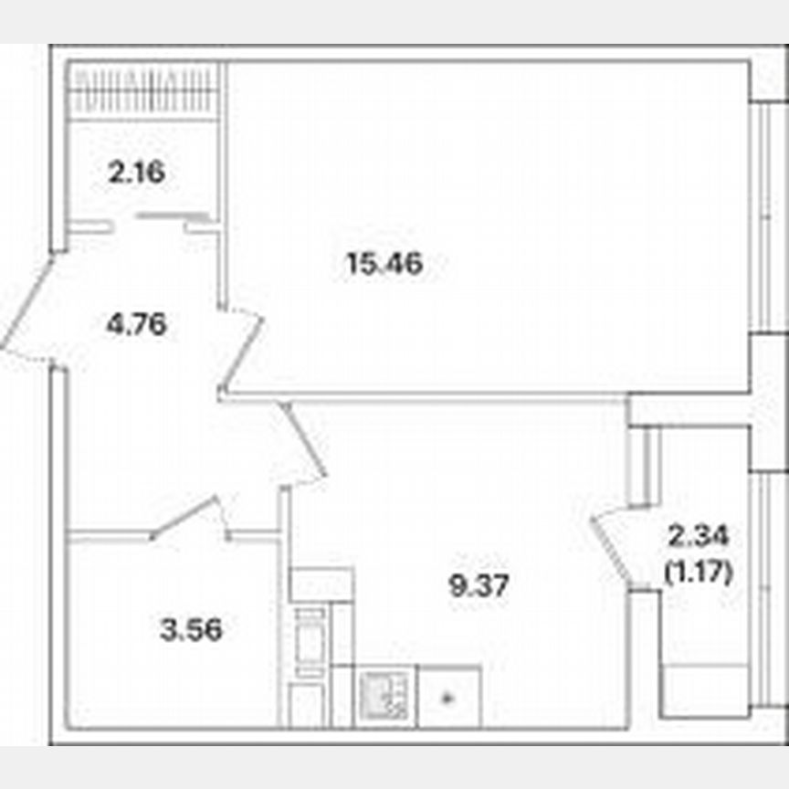 1-к. квартира, 36,5 м², 5/12 эт.