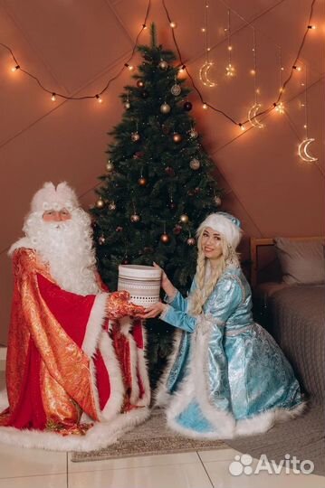 Костюм Дед Мороза и Снегурочки и реквизит