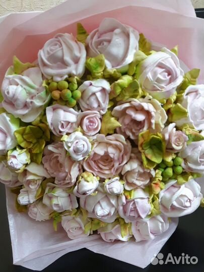 К Дню Воспитателя и Учителя- Зефирные цветы, букет