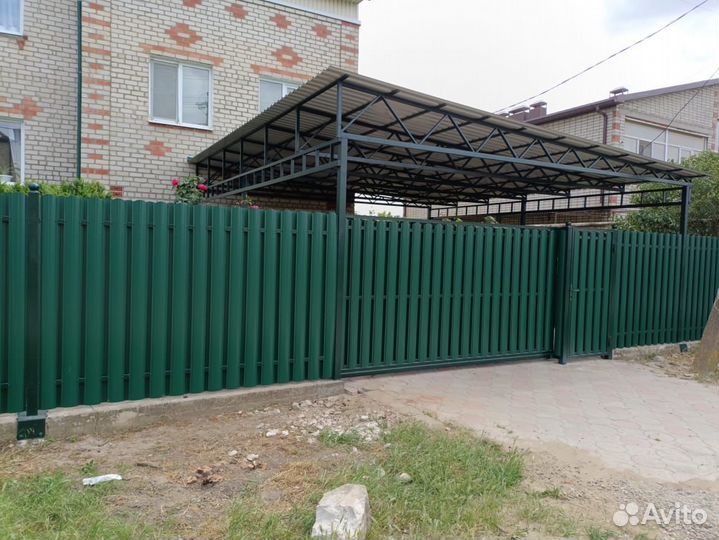 Строительство заборов, ворот, бурение лунок