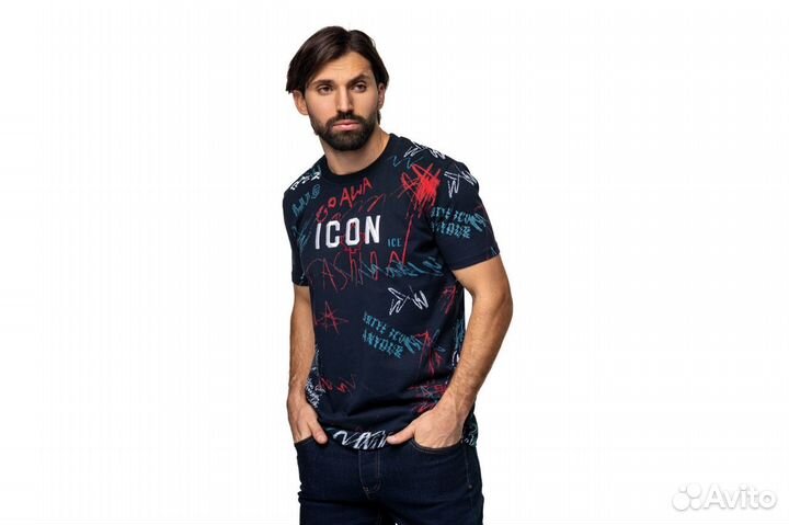 Футболка Dsquared2 Icon цвет синий 52 (L/XL)