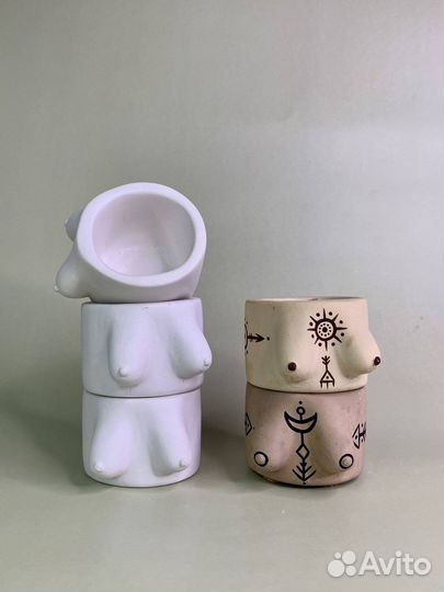 Кашпо - подсвечеик, свеча