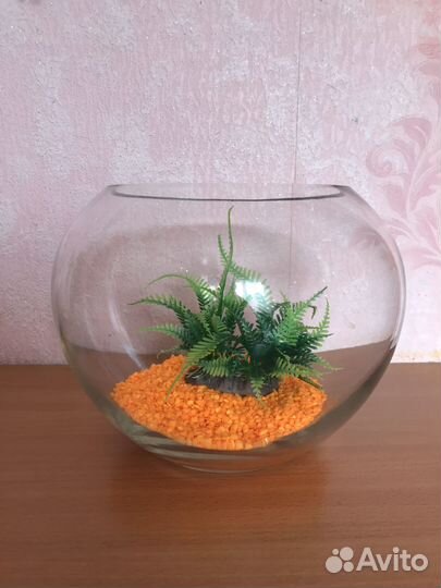 Аквариум для рыбок круглый