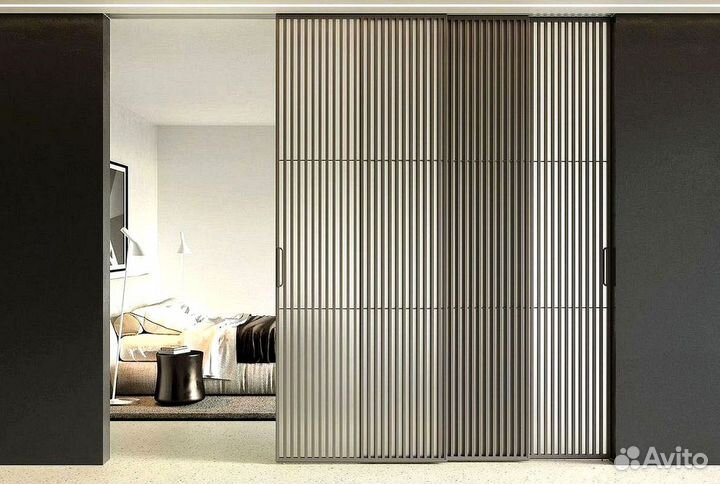 Раздвижная реечная дверь