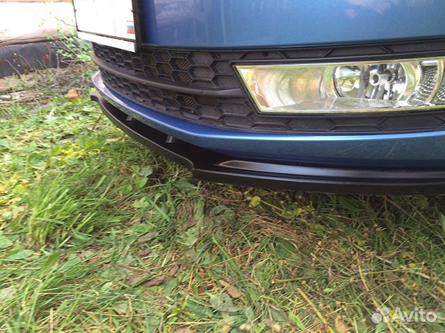 Сплиттер переднего бампера Skoda Rapid