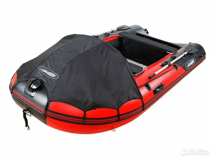 Лодка пвх Gladiator D370AL красно/черный