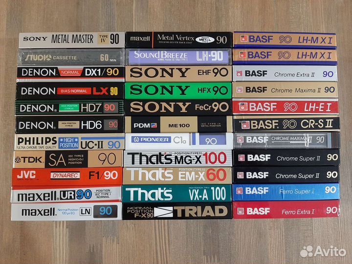 Аудиокассеты новые basf, maxell, sony, denon и др