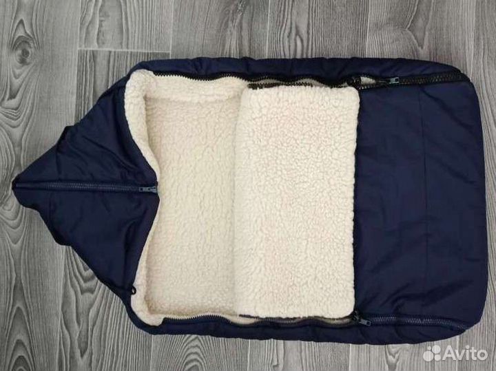 Меховой конверт в коляску