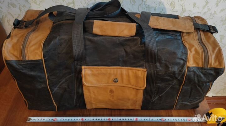 Сумка мужская спортивная дорожная большая кожаная