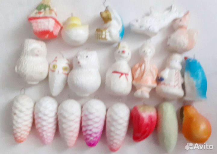 Ёлочные игрушки СССР из пенопласта
