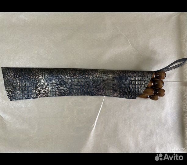 Набор шампуров в чехле стакане / эко-кожа