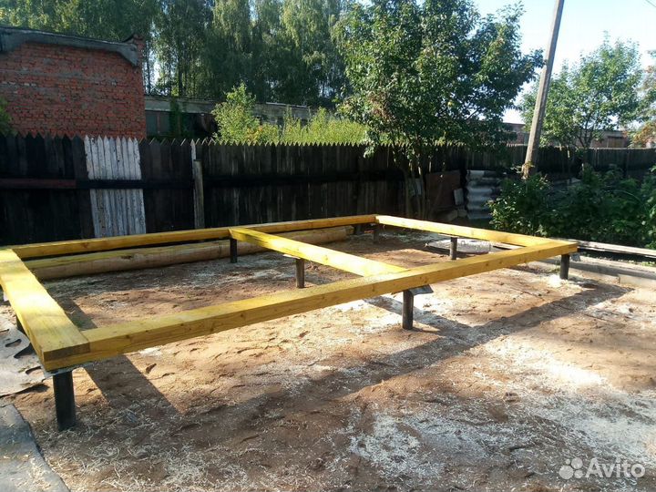 Свайный фундамент для сруба 5х3