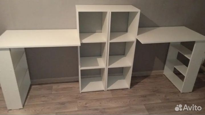 Стол письменный компьютерный для двоих детей