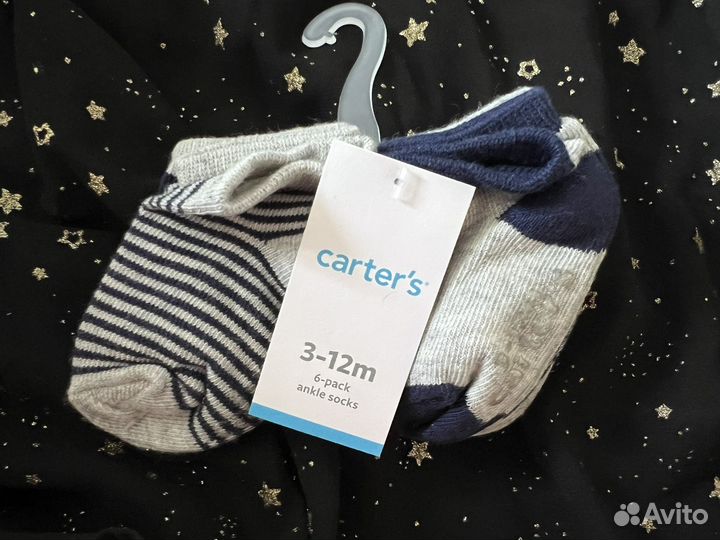 Носки carters 3-12 мес 6 пар