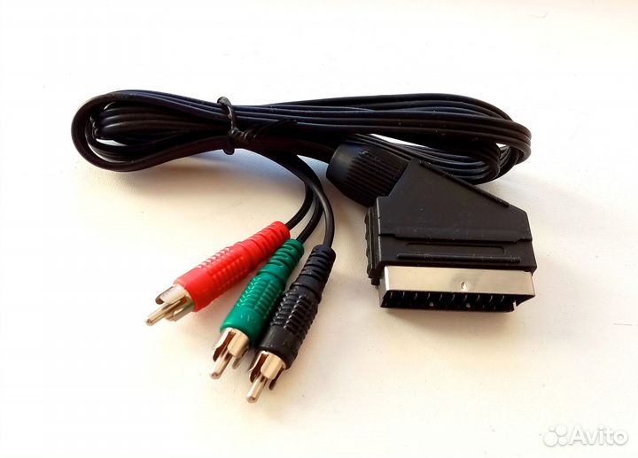 Кабель scart x 3RCA (1.2м.)