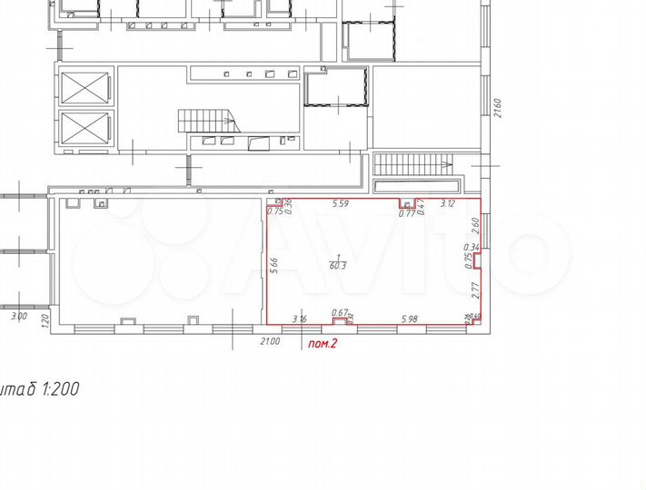 Свободного назначения, 60 м²