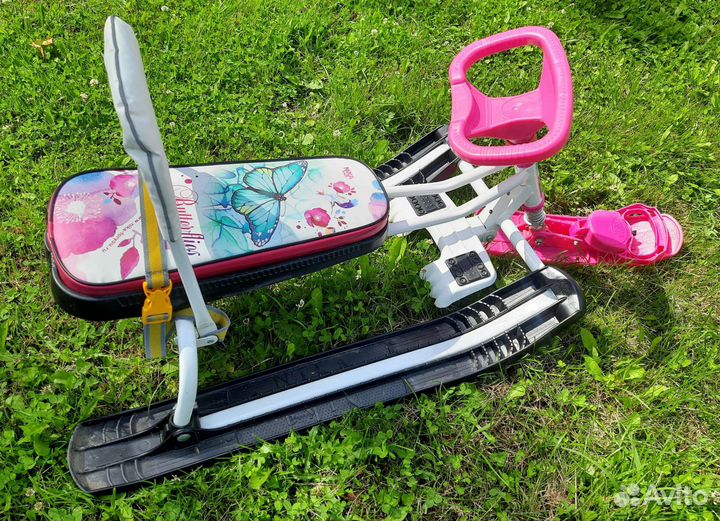 Снегокат детский со спинкой