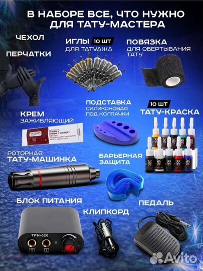 Машинка для тату, татуажа