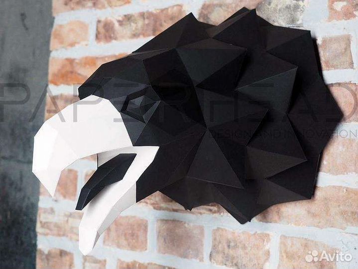 3D-оригами (полигональная трофейная голова)