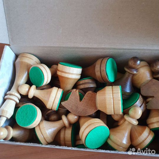 Фигуры шахматные Новые (зелёная подложка)