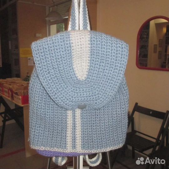 Рюкзак вязаный, крючок