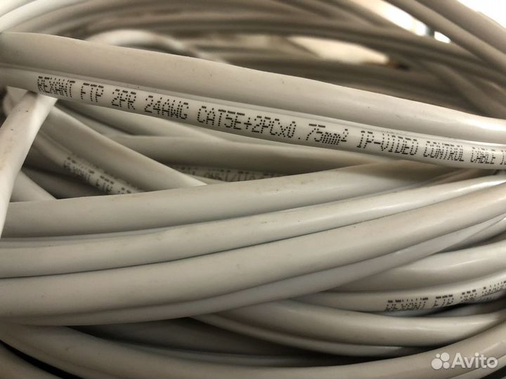 Мульти-кабель FTP 2PR, 24AWG, CAT5e+2х0,75 мм²