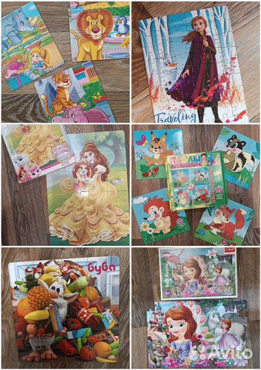 Пазлы пакетом. Для детей 6 штук