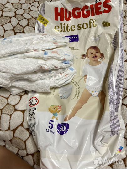 Подгузники трусики huggies elite soft 5