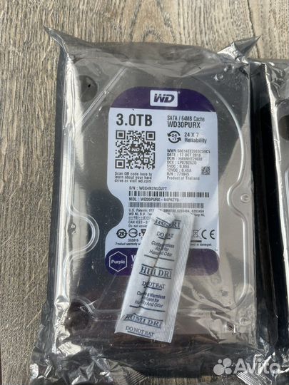 Жесткий диск WD Purple WD30purx 3 tb 2 шт