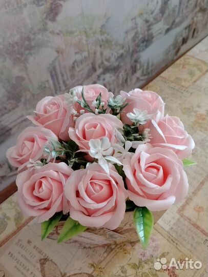 Букет из пенных роз