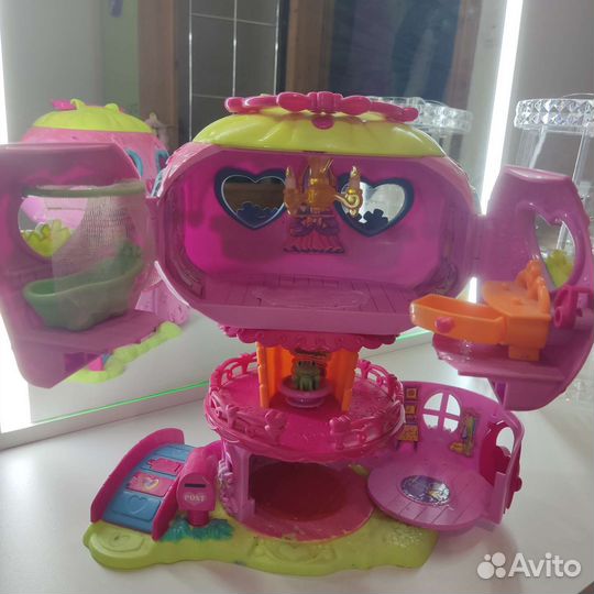 Розовый кукольный домик, для пони маленький