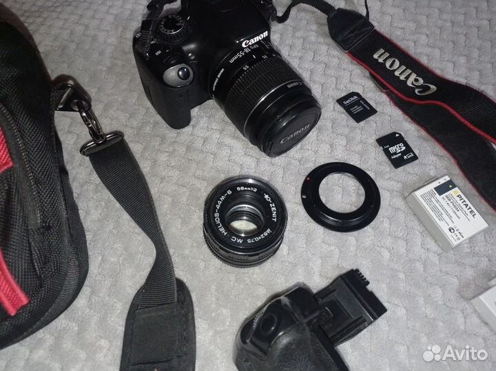 Зеркальный фотоаппарат canon EOS 550D + допы
