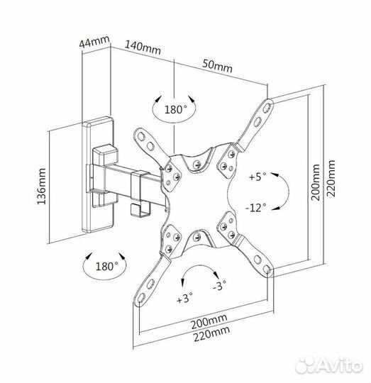 Новый поворотно-наклонный кронштейн для телевизора