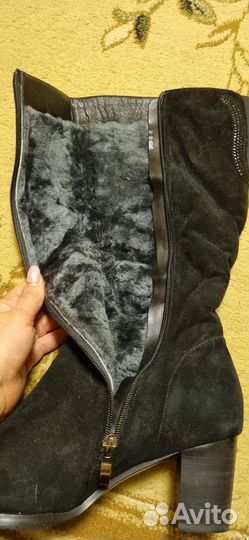 Сапоги женские зимние 40р замшевые