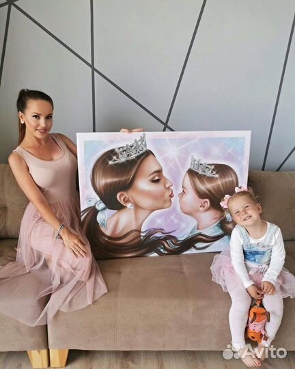 Портрет по фото. картина на холсте