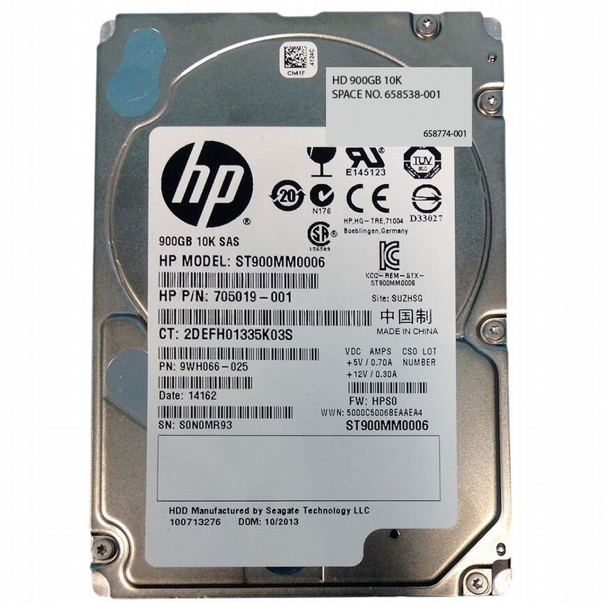 [658538-001] Жесткий Диск Hp E2p03aa 900gb Sas 2,5" Hdd 658538-001