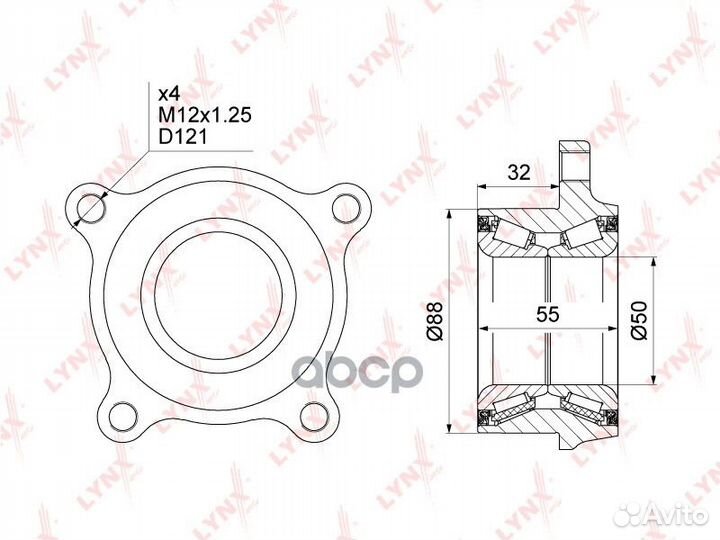 Подшипник ступицы mitsubishi L200/pajero sport