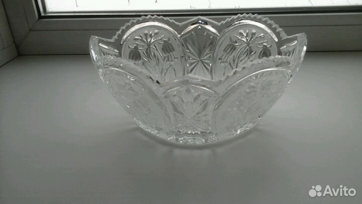 Салатница хрустальная