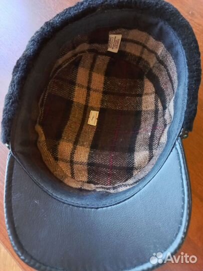 Мужская кожаная кепка