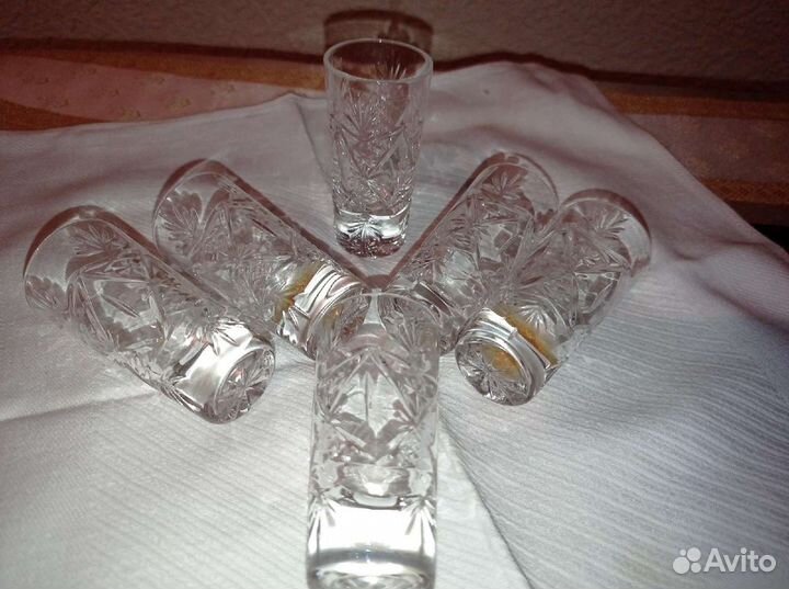 Стопки Рюмки Хрустальные Хрусталь Алмазная грань