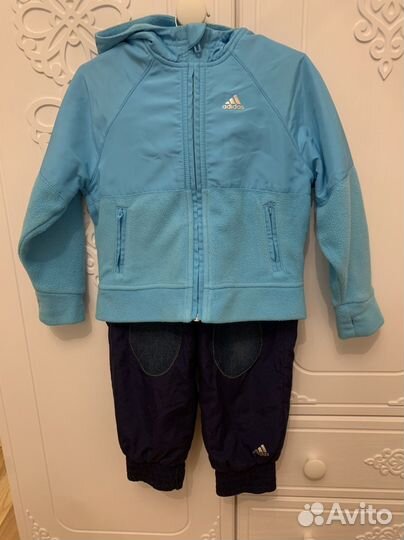 Теплый флисовый костюм Adidas р. 110