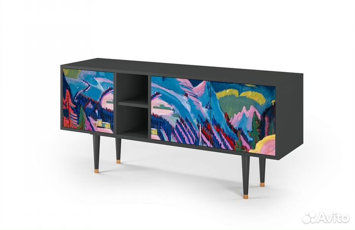 Тв-тумба T5 - Антрацит - Davos Winter